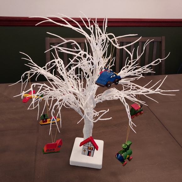 White Tree with Holiday Decorations - Picture 6 of 6